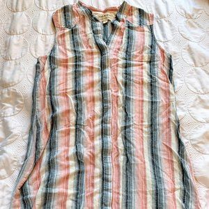 {Anthropologie} Striped Sleeveless Dress (S)